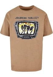 Merchcode T-Shirt Thin Lizzy Jailbreak Oversize Tee (1-tlg) Khaki/Braun/Dunkelgrün/Gelb