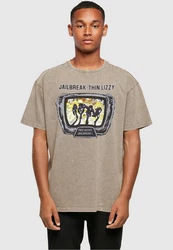 Merchcode T-Shirt Thin Lizzy Jailbreak Oversize Tee (1-tlg) Acid Washed