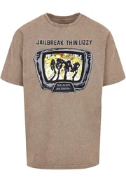 T-Shirt Herren Thin Lizzy - Jailbreak Acid Washed Oversize Tee (1-tlg)