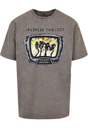Merchcode T-Shirt Thin Lizzy Jailbreak Oversize Tee (1-tlg) Grau/Braun/Dunkelgrün/Khaki