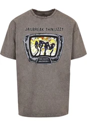 Merchcode T-Shirt Thin Lizzy Jailbreak Oversize Tee (1-tlg) Grau/Braun/Dunkelgrün/Khaki