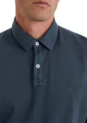Marc O'Polo Langarm-Poloshirt Dunkelblau/Grau/Hellblau/Blau