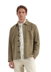 Marc O'Polo Lederjacke Khaki/Dunkelgrün