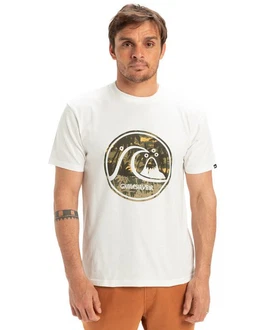 Quiksilver T-Shirt Evo Bubble Wrapped Weiß/Gold Quiksilver T-Shirt Evo Bubble Wrapped Weiß/Gold