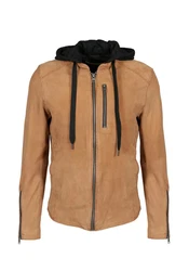 Freaky Nation Lederjacke Beach Town-FN Braun/Beige