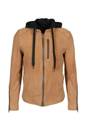 Freaky Nation Lederjacke Beach Town-FN Braun/Beige