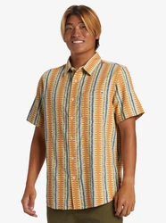 Quiksilver Kurzarmhemd Vibrations Schwarz/Gelb/Braun/Orange