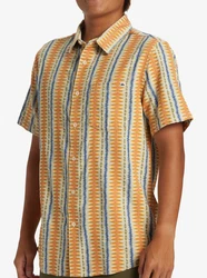 Quiksilver Kurzarmhemd Vibrations Schwarz/Gelb/Braun/Orange