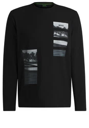 BOSS GREEN Langarmshirt Togn DesertTech SJ grün