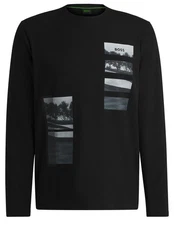 BOSS GREEN Langarmshirt Togn DesertTech SJ grün