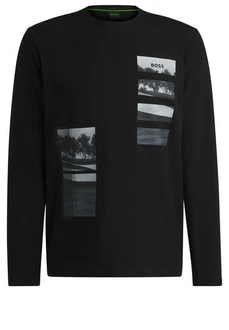 BOSS GREEN Langarmshirt Togn DesertTech SJ grün