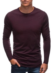 Edoti Herren Longsleeve Basic Dunkelrot/Bordeaux/Lila