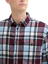 TOM TAILOR Hemd Dunkelrot/Braun/Bordeaux/Lila