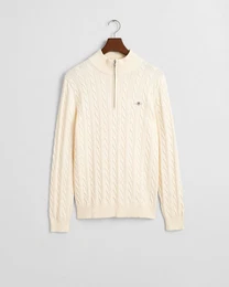 Strickpullover COTTON CABLE HALF ZIP