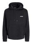 Jack & Jones Sweatshirt Hoodie JCOUNION PRINT SWEAT HOOD NOOS Schwarz/Dunkelgrau