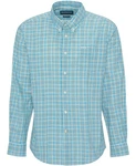 Barbour Flanellhemd Durand Hellblau/Türkis/Grün/Blau