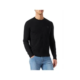 Rundhalspullover uni regular fit (1-tlg)