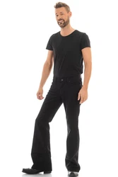 Comycom Bootcut-Jeans Herren STAR CUT GABARDINE schwarz