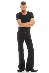 Comycom Bootcut-Jeans Herren STAR CUT GABARDINE schwarz