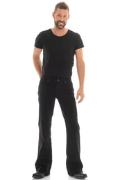 Bootcut-Jeans Herren STAR CUT GABARDINE schwarz