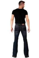 Comycom Bootcut Jeans Herren ROOTS Schwarz/Rosa/Blau