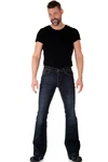 Comycom Bootcut Jeans Herren ROOTS Schwarz/Rosa/Blau
