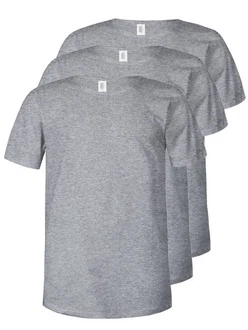 ESGE Unterziehshirt 3er Pack Herren T-Shirt Monaco Elastic-Sin Hellgrau/Grau/Dunkelgrau