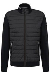 bugatti Sweatjacke mit Stehkragen Schwarz/Dunkelblau/Blau