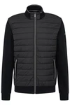bugatti Sweatjacke mit Stehkragen Schwarz/Dunkelblau/Blau