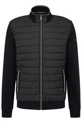 bugatti Sweatjacke mit Stehkragen Schwarz/Dunkelblau/Blau