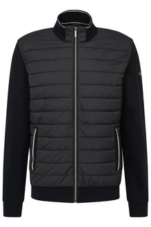 bugatti Sweatjacke mit Stehkragen