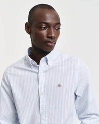 Gant Langarmhemd SLIM POPLIN STRIPE SHIRT Weiß/Creme/Hellblau