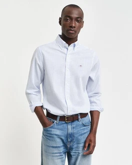 Gant Langarmhemd SLIM POPLIN STRIPE SHIRT Weiß/Creme/Hellblau Gant Langarmhemd SLIM POPLIN STRIPE SHIRT Weiß/Creme/Hellblau