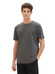 TOM TAILOR T-Shirt Basic T-Shirts (2er-Pack) graphit
