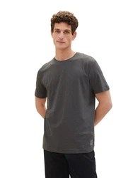 TOM TAILOR T-Shirt Basic T-Shirts (2er-Pack) graphit