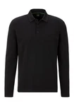 BOSS GREEN Langarm-Poloshirt Plisy grün
