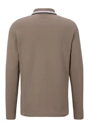 BOSS GREEN Langarm-Poloshirt Plisy grün