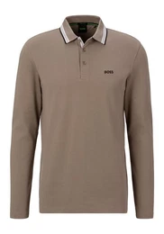 Langarm-Poloshirt Plisy mit Streifen am Kragen