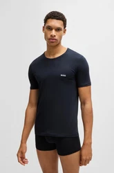 BOSS T-Shirt TShirtRN 3P Classic mit Stickerei Dunkelblau/Blau