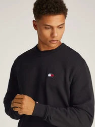 Tommy Jeans Sweatshirt TJM REG BADGE CREW EXT Schwarz/Dunkelblau
