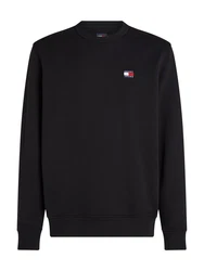 Tommy Jeans Sweatshirt TJM REG BADGE CREW EXT Schwarz/Dunkelblau
