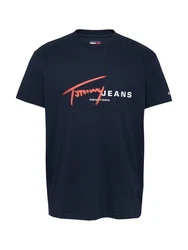 Tommy Jeans Kurzarmshirt TJM REG SIGNTR DNA TEE EXT Mit Rundhalsausschnitt Dunkelblau/Hellblau/Blau