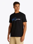Tommy Jeans Kurzarmshirt TJM REG SIGNTR DNA TEE EXT Mit Rundhalsausschnitt Schwarz/Hellblau