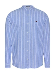 Tommy Jeans Langarmhemd BND STP SHRT EXT Hellblau/Blau