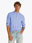 Tommy Jeans Langarmhemd BND STP SHRT EXT Hellblau/Blau