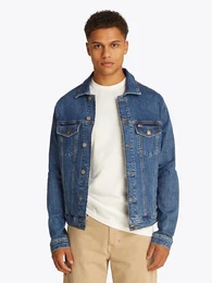 Jeansjacke RYAN RGLR TRCKR JCKT EXT BI8130 Mit Rundhalsausschnitt