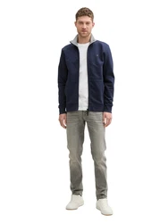 TOM TAILOR Outdoorjacke Sweatshirt Dunkelblau/Hellblau
