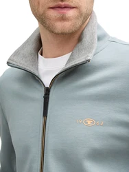TOM TAILOR Outdoorjacke Sweatshirt Grau/Hellblau/Hellgrün/Blau