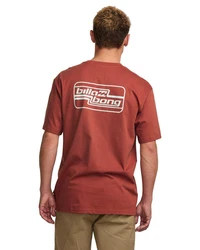 Billabong T-Shirt Walled Rot/Dunkelrot/Orange/Braun