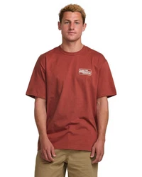 Billabong T-Shirt Walled Rot/Dunkelrot/Orange/Braun